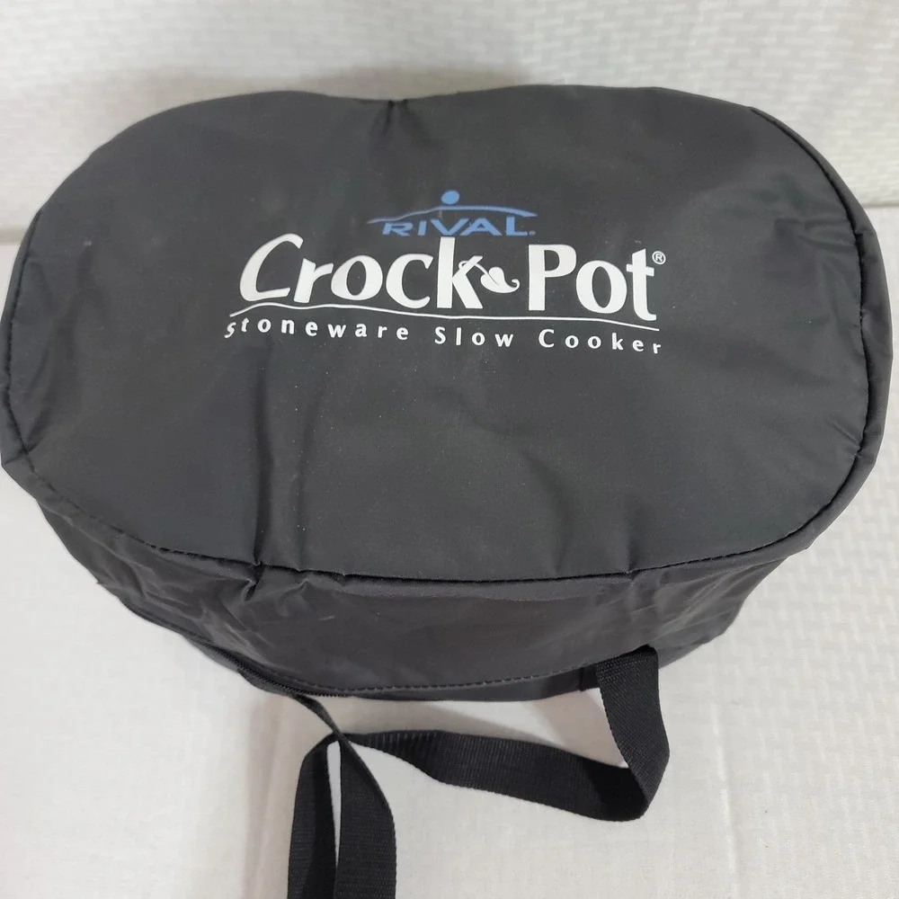 Rival Crock-Pot Slow Cooker Travel Tote Insulated Carrying Case Oval Black